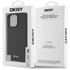 DKNY PU Leather Sidabrinis Metal Logo Magsafe Apple iPhone 16 Pro dėklas jūsų telefonui juodos spalvos