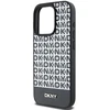 DKNY PU Leather Repeat Pattern Bottom Stripe MagSafe dėklas telefonui Apple iPhone 13 Pro Max juodos spalvos