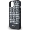 DKNY PU Leather Repeat Pattern Bottom Stripe MagSafe dėklas telefonui Apple iPhone 14 juodos spalvos