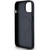 DKNY PU Leather Repeat Pattern Bottom Stripe MagSafe dėklas telefonui Apple iPhone 14 juodos spalvos