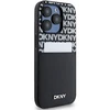 DKNY PU Leather Repeat Pattern Card Pocket dėklas telefonui Apple iPhone 15 Pro juodos spalvos