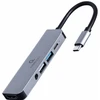GEMBIRD A-CM-COMBO5-02 kelių prievadų adapteris C tipo USB 5in1 šakotuvas + HDMI + PD + stereofoninis garsas