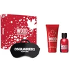 Dsquared2 Raudona Wood rinkinys moterims (EDT, 50 ml + dušo želė, 100 ml + miego kaukė)