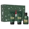 Dsquared2 Žalias Wood rinkinys vyrams (EDT, 100 ml + dušo želė, 100 ml + balzamas po skutimosi, 100 ml)