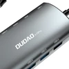 Dudao 11in1 daugiafunkcis HUB USB Type C - USB Type C PD 60 W / HDMI / 3,5 mm mini lizdas / 1x USB 2.0 / SD kortelių skaitytuvas micro SD / VGA / RJ45 / 3x USB 3.2 Gen 1 pilka (A15Pro pilka)