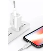 Sieninis įkroviklis Dudao A2EUL 2x USB su Lightning kabeliu (baltas)