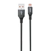 Dudao 3A 30W L3SL USB-A – Lightning kabelis Braided 1.2m – juodos spalvos