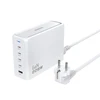 Dudao A228EU GaN įkroviklis 1x USB-A 4x USB-C PD 228W - baltos spalvos