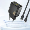 Dudao A27 MaxC 35W laidinis įkroviklis + USB-C kabelis – juodos spalvos
