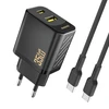 Dudao A27 MaxC 35W laidinis įkroviklis + USB-C kabelis – juodos spalvos