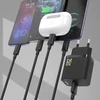 Dudao A27STEU 25W GaN USB-A sieninis įkroviklis su USB-A - USB-C laidu - Juodas