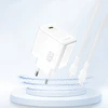 Dudao A28 45W GaN USB-C laidinis įkroviklis – baltos spalvos