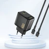 Dudao A28 45W GaN USB-C laidinis įkroviklis – juodos spalvos