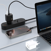 Dudao A28PCEU PD 45W GaN 2xUSB-C sieninis įkroviklis su USB-C laidu - Juodas