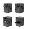 Dudao A65Pro 65W EU / US / JP / AUS / UK travel adapter 2x USB-C 2x USB-A - juodos spalvos