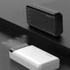Dudao talpus maitinimo blokas su 3 įmontuotu kabeliu 20000mAh USB Type C + micro USB + Lightning baltos spalvos (Dudao K6Pro +)