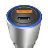 Įkroviklis automobilinis Dudao (R4PQ) (1xUSB-C; 1xUSB; 22,5W) pilkas