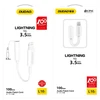 Dudao L16i garso adapteris Lightning su mini lizdu 3.5 mm (baltas)