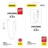 Dudao L16i garso adapteris Lightning su mini lizdu 3.5 mm (baltas)