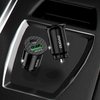 Dudao greitas automobilinis įkroviklis su USB prievadais QC3.0 + C tipo PD juodas + USB-C laidas - Lightning 18W juodas (R3PRO)