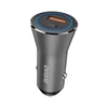 Dudao greitas automobilinis įkroviklis C tipo USB (PD) + USB QC5.0 45 W pilka (R4MAX pilka)