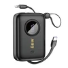 Dudao K14 10000mAh power bank su USB-C / Lightning kabeliss - juodos spalvos