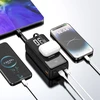 Dudao K15Max 30000mAh PD 22.5W išorinė baterija su USB-C ir Lightning laidais - Baltas