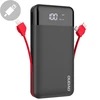 Išorinė baterija Power Bank Dudao K1Pro su įmontuotais laidais MicroUSB+Type-C+Lightning 20000mAh juoda