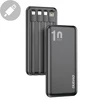Dudao K6Pro Universal 10000mAh Power Bank su USB kabelis, USB Type C, Lightning baltos spalvos (K6Pro-baltos spalvos)