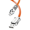Dudao L24AL USB-A – Lightning kampinis kabelis su 180° rotation 30W 1m – oranžinės spalvos