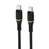 Dudao L25C USB-C laidas 1 m 60 W su minkštu silikoniniu apvadu – juodas