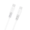 Dudao L25SC duomenų perdavimo ir įkrovimo kabelis | USB-C į USB-C | 60 W | 2 m | baltas