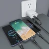 Dudao L3W USB-A/USB-C to Lightning/USB-C/MicroUSB 66W Cable - Juodas