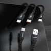 Dudao L3W USB-A/USB-C to Lightning/USB-C/MicroUSB 66W Cable - Juodas