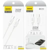 Dudao L4C duomenų perdavimo ir įkrovimo kabelis | USB-C į USB-C | 30 W | 1,2 m | baltas