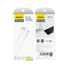 USB kabelis Dudao (L4SM) microUSB (2A) baltas (1m)