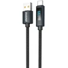 Dudao L7T duomenų perdavimo ir įkrovimo kabelis | USB-A į USB-C | 66 W | su LED ekranu | 1 m | juodas