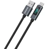 Dudao L7T duomenų perdavimo ir įkrovimo kabelis | USB-A į USB-C | 66 W | su LED ekranu | 1 m | juodas