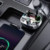Dudao R2PRO+ FM moduliatorius with PD25W Bluetooth 5.3 RGB Charging Ports – juodos spalvos ir sidabro spalvos