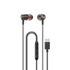 Dudao X1PROT į ausis įkišamos laidinės USB-C ausinės 1.2 m – juodos spalvos