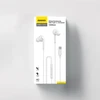 Dudao X3C+ su laidu USB-C In-Ear ausinės 1.2m – baltos spalvos