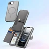 Dux Ducis Lawa Apple iPhone 16e Leather dėklas su Detachable Magnetic Wallet – pilkos spalvos