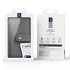 Dux Ducis Lawa Apple iPhone 16e Leather dėklas su Detachable Magnetic Wallet – pilkos spalvos