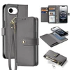 Dux Ducis Lawa Apple iPhone 16e Leather dėklas su Detachable Magnetic Wallet – pilkos spalvos