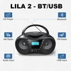 Eltra Grotuvas CD LILA2 USB/BT sidabrinė