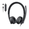 Ausinės - EMEET GeniusCall HS50 ausinės, HD garso, triukšmo slopinimo mikrofonas, USB-A/USB-C, Juoda