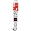 Emos Ilgiklis 3 lizdų 1.5m su įžeminimu, su jungikliu (baltas) 1.5mm²