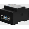 Korpusas montuojamas ant DIN bėgelio skirtas Raspberry Pi 5 (RPI5) juodas JOY-IT