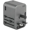 ENERGEA laidinis įkroviklis 1xUSB+2xUSB-CPD-PPS-QC 3.0 65W 1A2C adapteris 4in1 US/UA/EU/UK pilkos spalvosl Travelworld Adapteris GaN65W