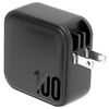ENERGEA laidinis įkroviklis 1xUSB+3xUSB-CPD-PPS-QC 3.0 100W 3C1A juodos spalvos US+EU Travelite GAN100